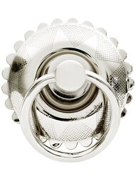 Large Eastlake Round Ring Pull In Brass or Nickel Finishes